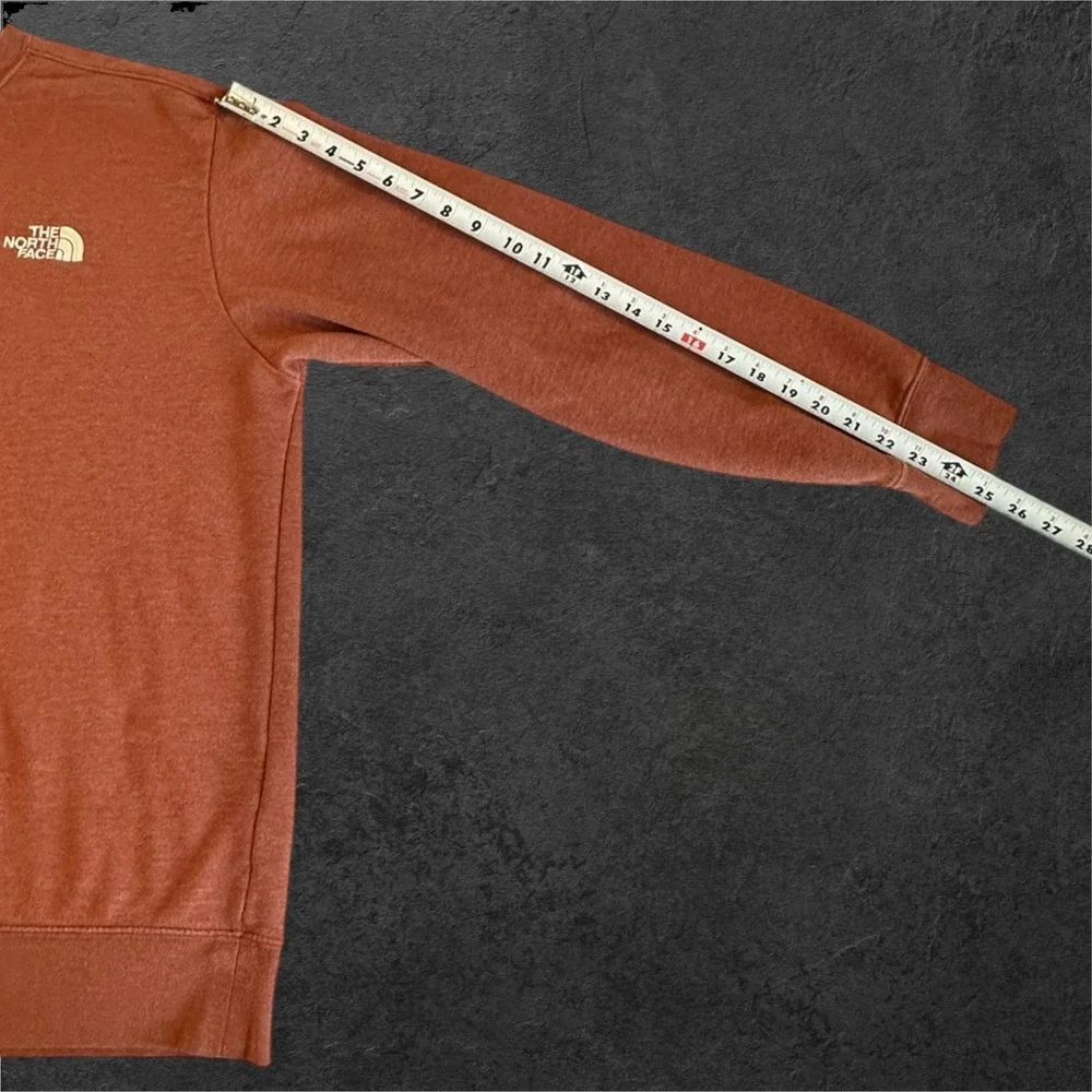 The North Face Sweatshirt Mens XL Burnt Orange Crewneck Fleece Logo F17 721556